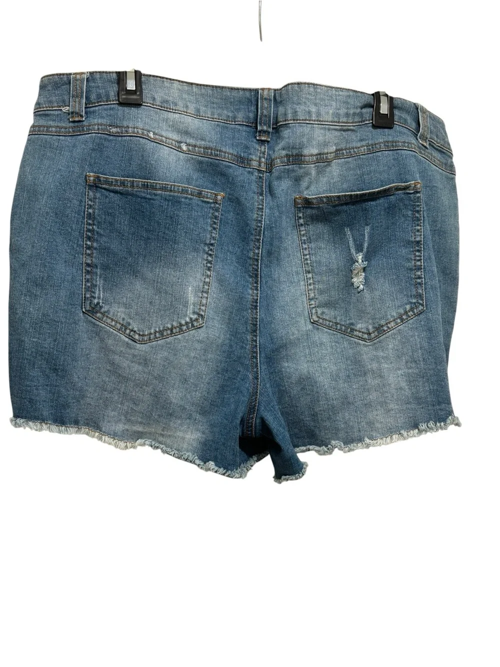 Forever 21 Light Blue Distressed Denim Cutoff Shorts